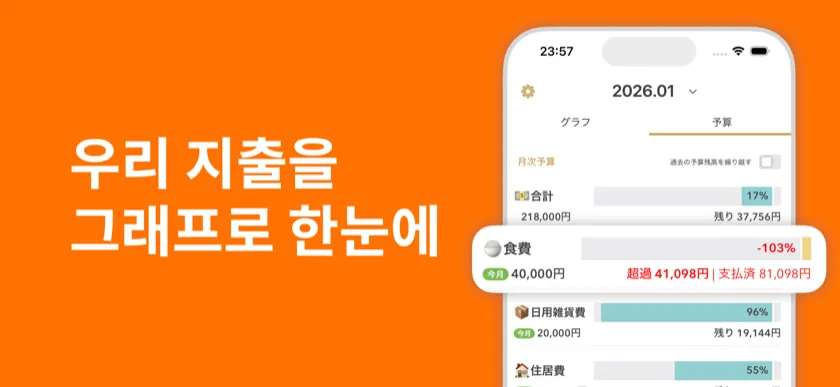모든 지출을 그래프로 시각화 — 카테고리별 월간 예산 관리 화면